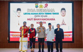 Polres Tebing Tinggi Gelar Doa Bersama Lintas Agama Peringati HUT Bhayangkara Ke 79