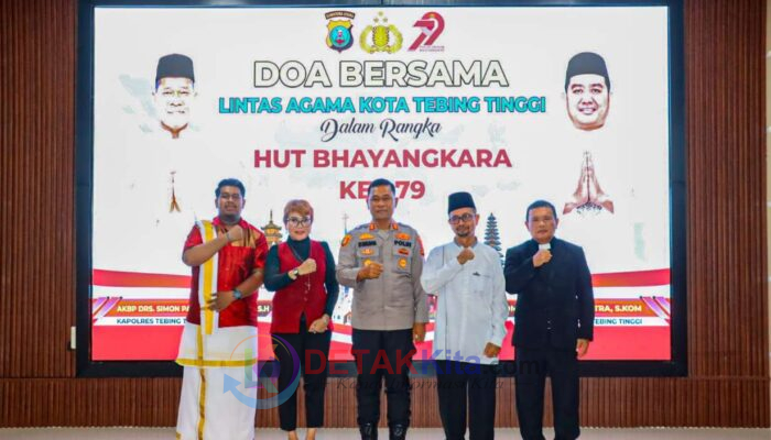 Polres Tebing Tinggi Gelar Doa Bersama Lintas Agama Peringati HUT Bhayangkara Ke 79
