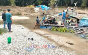 Polsek Benai Amankan Pelaku PETI Rusak Aliran Sungai