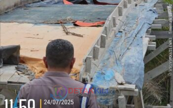 Polsek Benai Jajaran Polres Kuansing Tinjau dan Musnahkan Kembali Rakit PETI