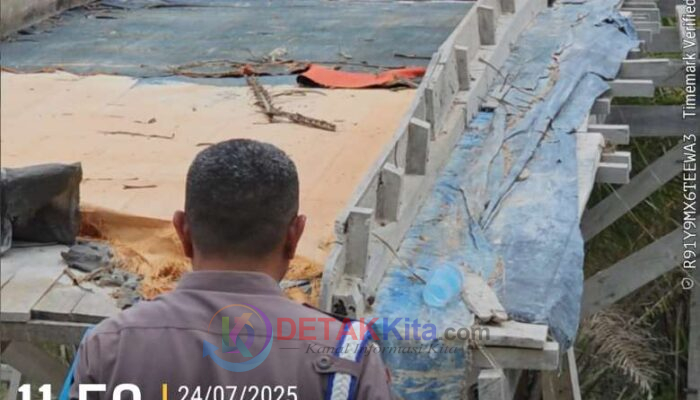 Polsek Benai Jajaran Polres Kuansing Tinjau dan Musnahkan Kembali Rakit PETI