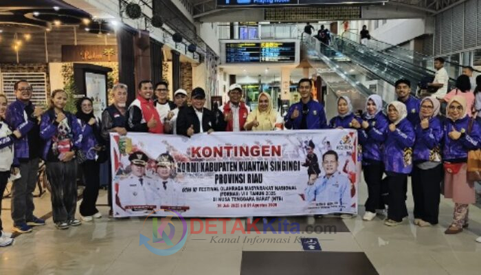 Suasana Haru Selimuti Pelepasan Kontingen KORMI Kuansing Ikuti Fornas VIII NTB 2025