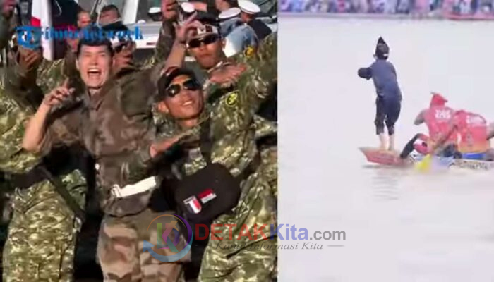 Diplomasi Budaya, King Sparko Pimpin Tentara Indonesia dan Prancis Menari Tarian Pacu Jalur