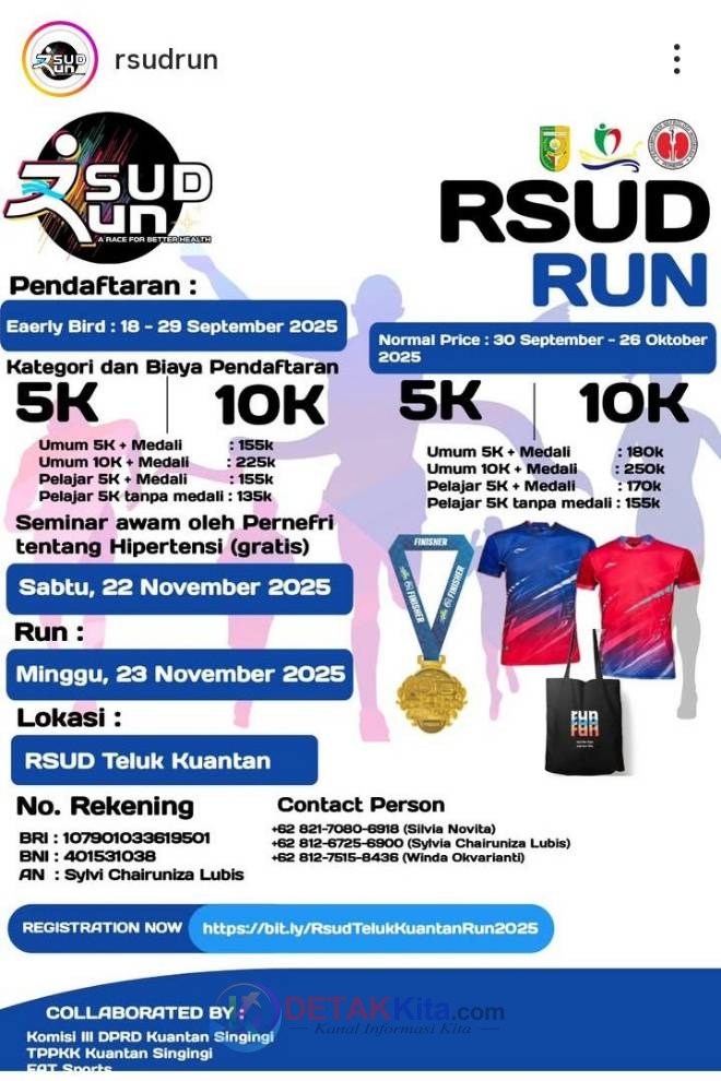 RSUD Run 2025: Bukan Sekadar Lari, Tapi Gerakan Hidup Sehat Warga Kuansing!