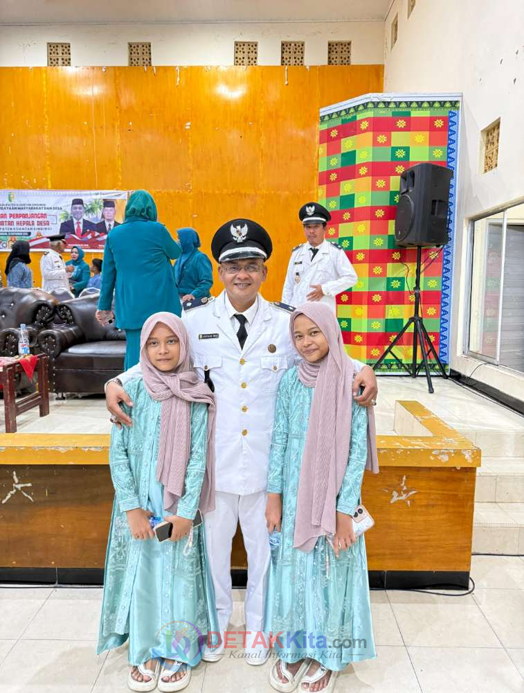 Kades Benai Kecil Irpan: Pelantikan Jadi Kado Ultah Putri Kembar Safa–Marwa