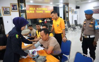Peringati 74 Tahun Humas Polri, Polres Tebing Tinggi Gelar Donor Darah Massal Wujudkan Polri Humanis