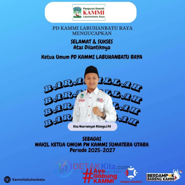 Ketua KAMMI Labuhanbatu Raya Resmi Dilantik Jadi Waka Umum PW KAMMI Sumut 2025–2027