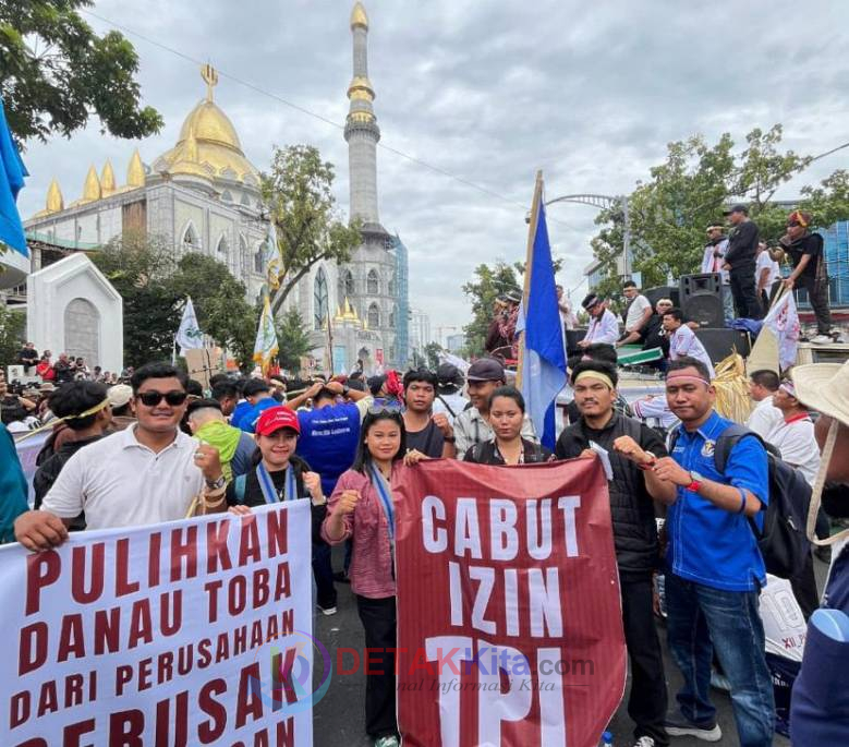 GMKI Cabang Toba Suarakan Aksi Damai di Medan: Desak Gubernur Sumut Tutup PT. Toba Pulp Lestari