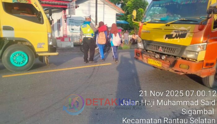Sat Lantas Polres Labuhanbatu Perketat Strong Point Pagi di Sigambal, Pastikan Kamseltibcar Lantas Selama Ops Zebra 2025
