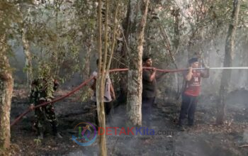 Lahan 1 Hektare di Kuantan Hilir Terbakar! Tim Satpol PP PKP Kuansing—TNI dan Warga Bergerak Cepat Jinakkan Api