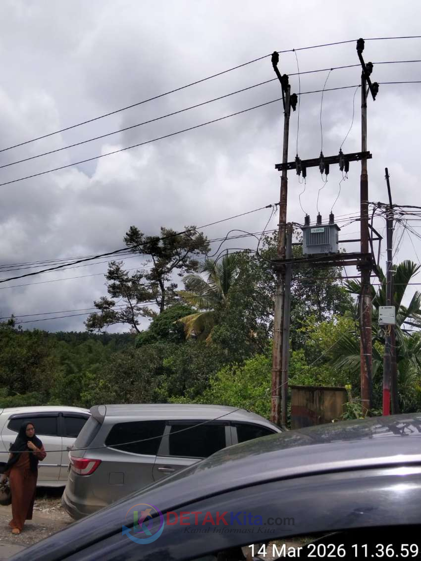 Kabel Listrik Putus Diseret Truk! Lintas Teluk Kuantan–Pekanbaru Lumpuh Total — Kendaraan Mengular Panjang di Logas