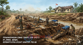 PETI Jirak Tak Tersentuh! Penertiban Diduga “Setengah Hati”, Rakit Banyak Dibakar Cuma 2-3—Ada Apa di Benai?