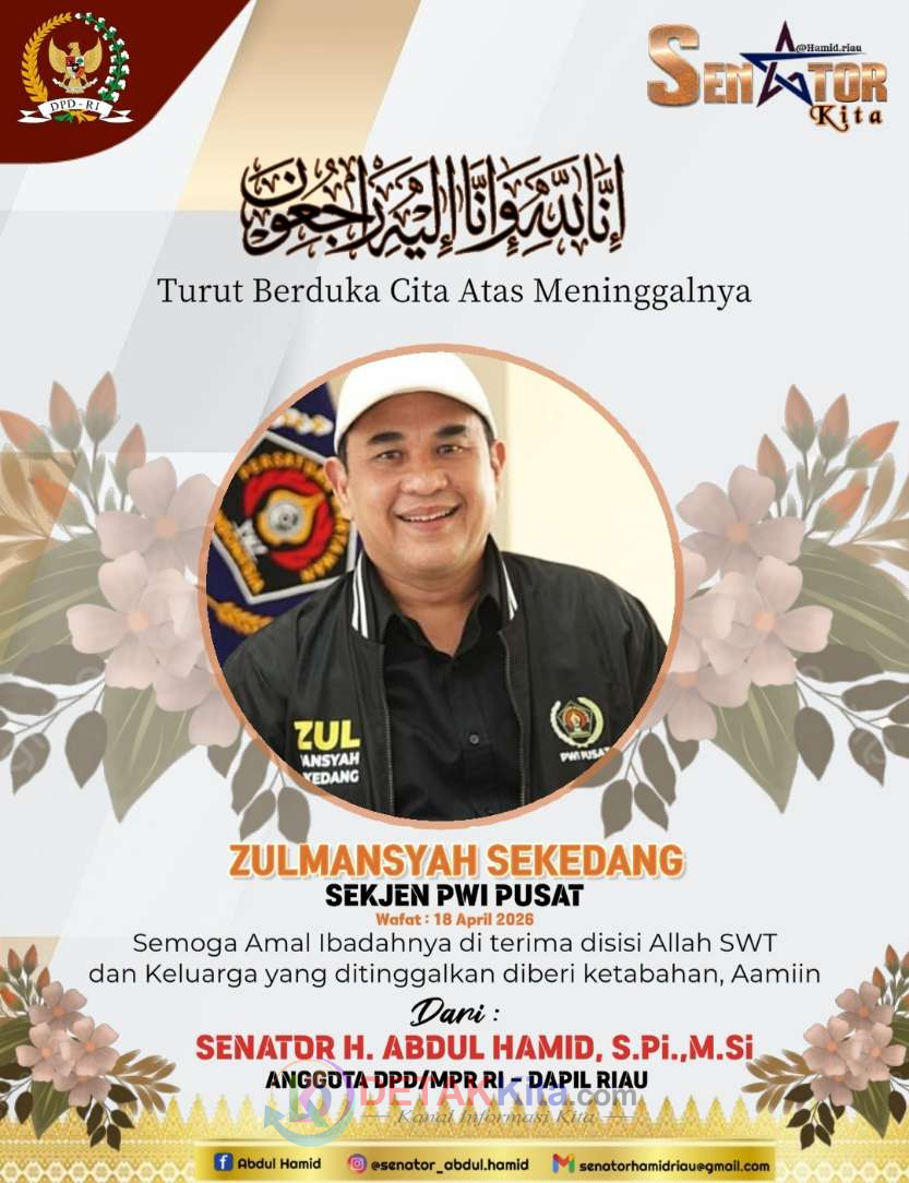 DUKA MENDALAM! Sekjen PWI Pusat Zulmansyah Sekedang Wafat Tengah Malam — Senator Abdul Hamid: Dunia Pers Kehilangan Tokoh Besar