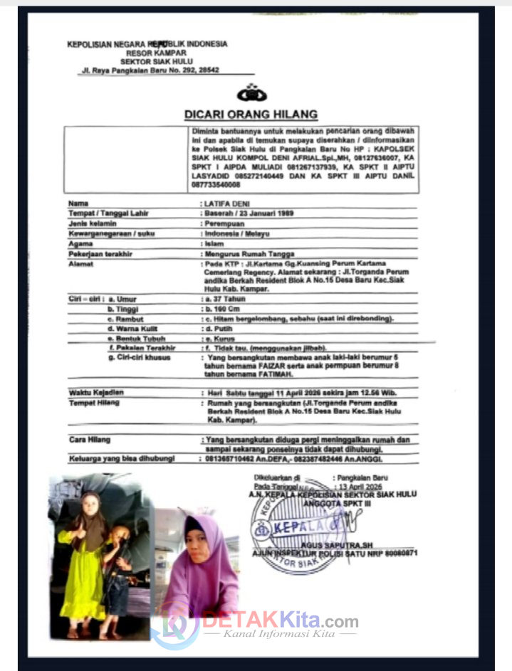 IBU dan 2 ANAK HILANG MISTERIUS! Tinggalkan Rumah Tengah Malam — Hingga Kini Tak Ada Kabar—Polisi Turun Tangan