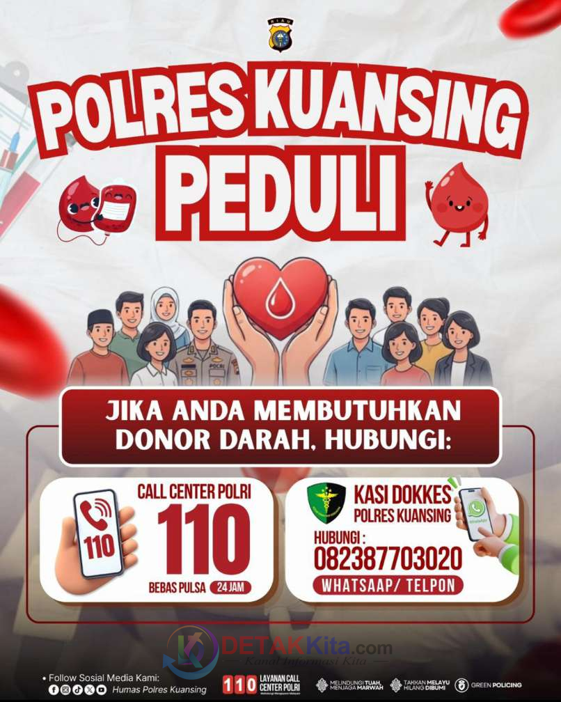 Butuh Darah Mendesak? Polres Kuansing Siaga 24 Jam! Kapolres: “Jangan Panik — Hubungi 110 Sekarang!”