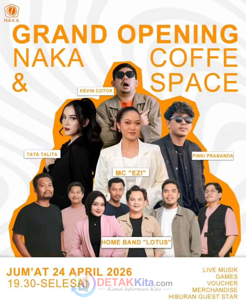 PECAH! NAKA Coffee & Space GRAND OPENING — Deretan Artis Siap Guncang Teluk Kuantan Jumat Malam Ini!