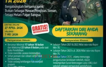 TNI AD Buka Rekrutmen Kowad 2026! Catat Tanggalnya—Gratis Tanpa Pungutan — Ini Syarat Lengkap dan Tahapan Seleksinya
