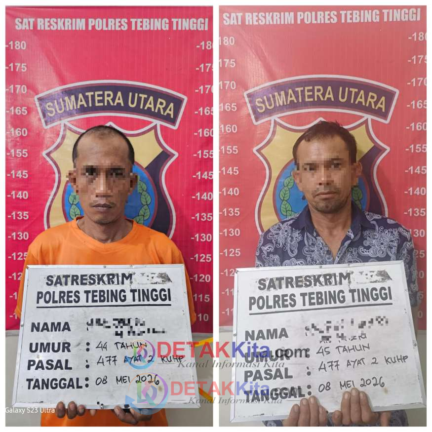 Bobol Dapur MBG Lewat Plafon—Dua Residivis Tebing Tinggi Diciduk Sat Reskrim! Kabel—Mesin Air hingga Puluhan Instalasi Listrik Digondol