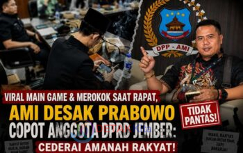 Viral Main Game dan Merokok Saat Rapat Stunting—AMI Desak Prabowo Copot Oknum DPRD Jember