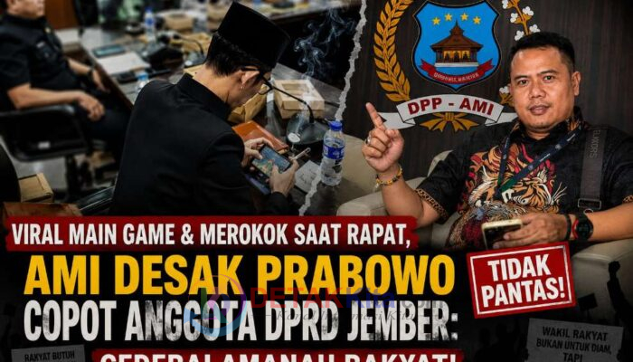 Viral Main Game dan Merokok Saat Rapat Stunting—AMI Desak Prabowo Copot Oknum DPRD Jember