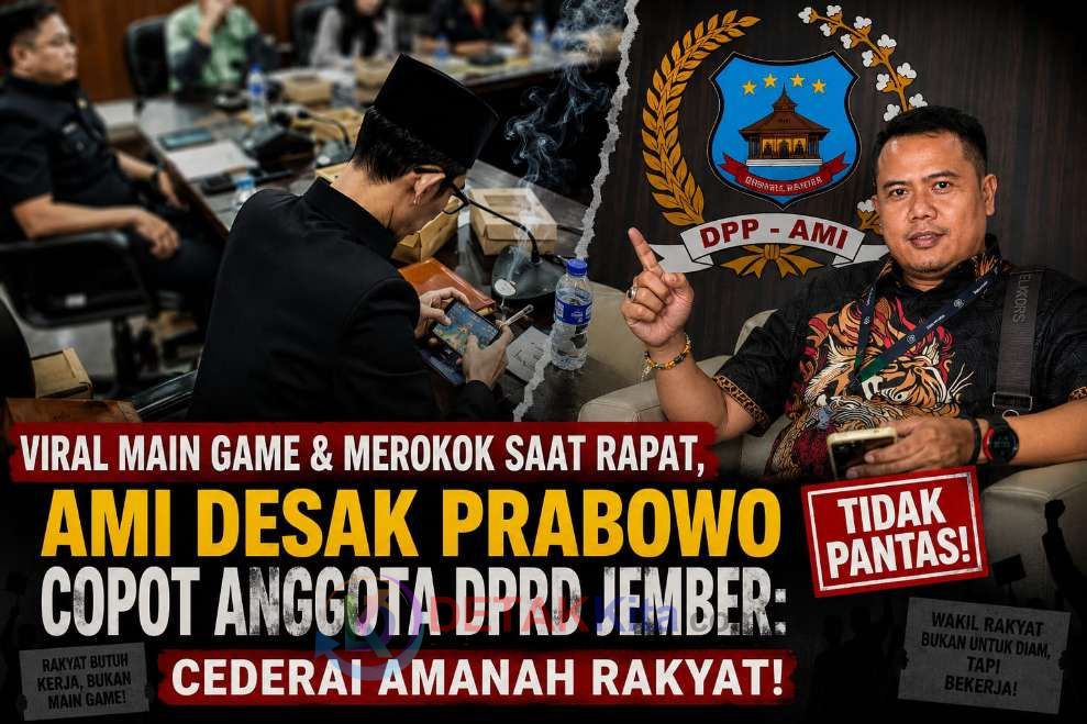 Viral Main Game dan Merokok Saat Rapat Stunting—AMI Desak Prabowo Copot Oknum DPRD Jember