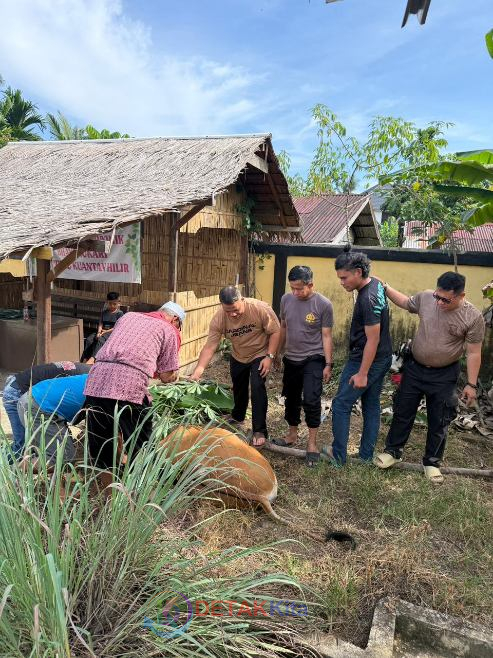 Polsek Kuantan Hilir Tebar Qurban Idul Adha — Kapolsek Edi Winoto: Wujud Nyata Polri Hadir untuk Masyarakat