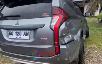 Pajero Ketua Perindo Kuansing Ringsek Ditabrak Truk Bermuatan Buah di Koto Kari—Sopir Diduga Mengantuk