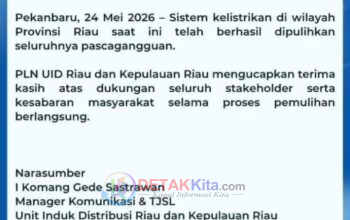 PLN Klaim Listrik Riau Pulih Total — Masyarakat Diminta Tetap Waspada Gangguan Susulan PLN Klaim Listrik Riau Pulih Total — Masyarakat Diminta Tetap Waspada Gangguan Susulan