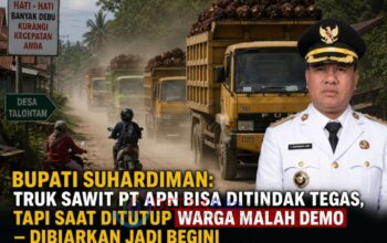 Bupati Suhardiman: Truk Sawit PT APN Bisa Ditindak Tegas — Tapi Saat Ditutup Warga Malah Demo — Dibiarkan Jadi Begini