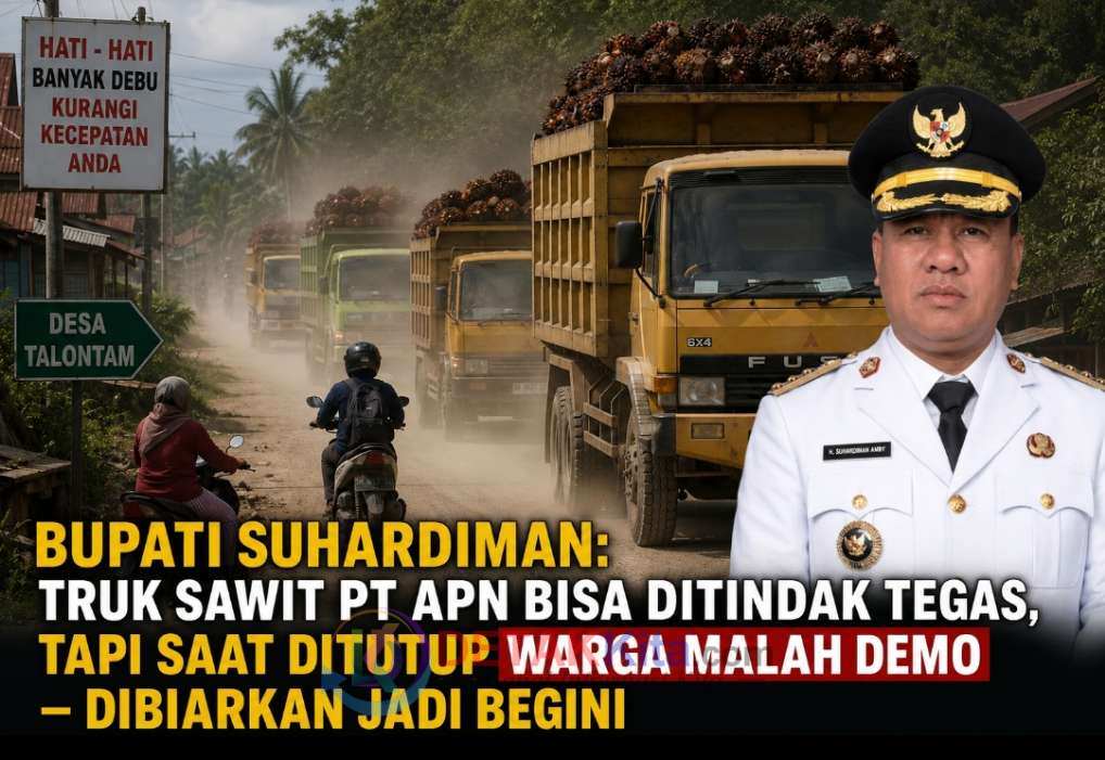 Bupati Suhardiman: Truk Sawit PT APN Bisa Ditindak Tegas — Tapi Saat Ditutup Warga Malah Demo — Dibiarkan Jadi Begini