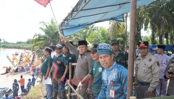 47 Jalur Ramaikan Pacu Jalur Pangean — Suhardiman Amby Resmi Lepas Laga Perdana