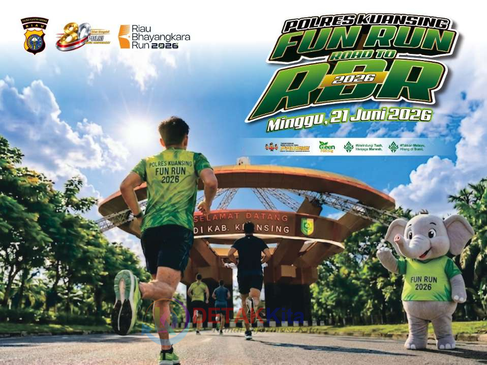 Hari Bhayangkara ke-80 — Polres Kuansing Gelar Fun Run Gratis — AKBP Hidayat Perdana Ajak Warga Ramaikan dan Peduli Lingkungan