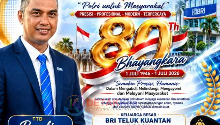 BRI Teluk Kuantan Apresiasi Polres Kuansing di Hari Bhayangkara ke-80, Rusdi: Terus Jadi Pengayom Masyarakat dan Penggerak Stabilitas Daerah