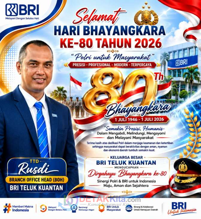 BRI Teluk Kuantan Apresiasi Polres Kuansing di Hari Bhayangkara ke-80, Rusdi: Terus Jadi Pengayom Masyarakat dan Penggerak Stabilitas Daerah