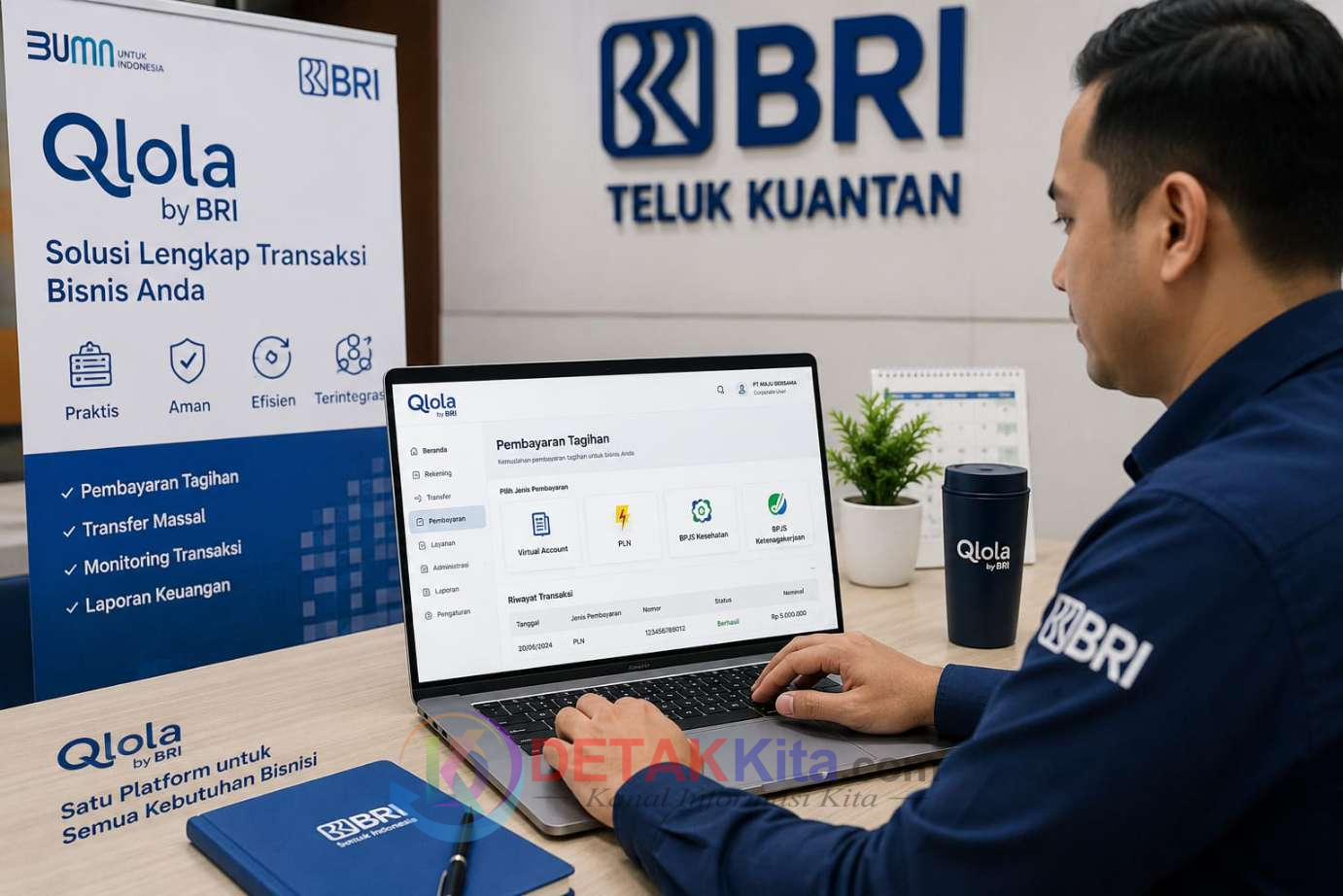BRI Teluk Kuantan Dorong Perusahaan Beralih ke QLola — Bayar Tagihan Kini Lebih Cepat dan Praktis