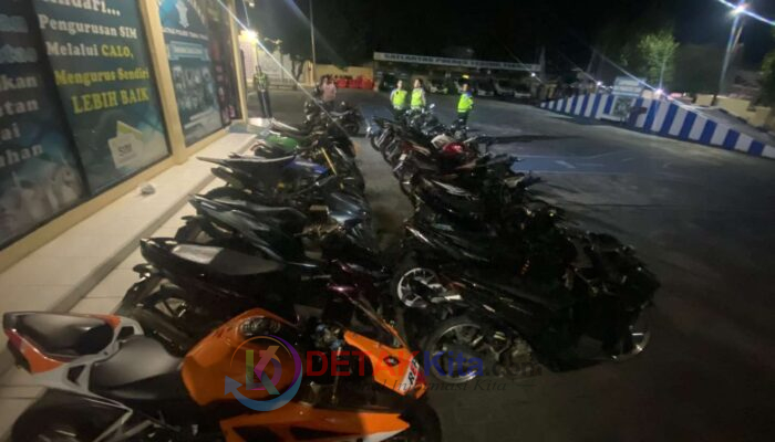 Brimob dan Polres Sapu Tebing Tinggi — Geng Motor hingga Balap Liar Diburu — 20 Motor Brong Diamankan