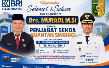 BRI Teluk Kuantan Ucapkan Selamat kepada Muradi — Siap Perkuat Sinergi Bersama Pemkab Kuansing