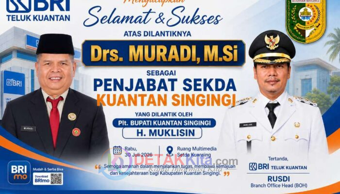 BRI Teluk Kuantan Ucapkan Selamat kepada Muradi — Siap Perkuat Sinergi Bersama Pemkab Kuansing