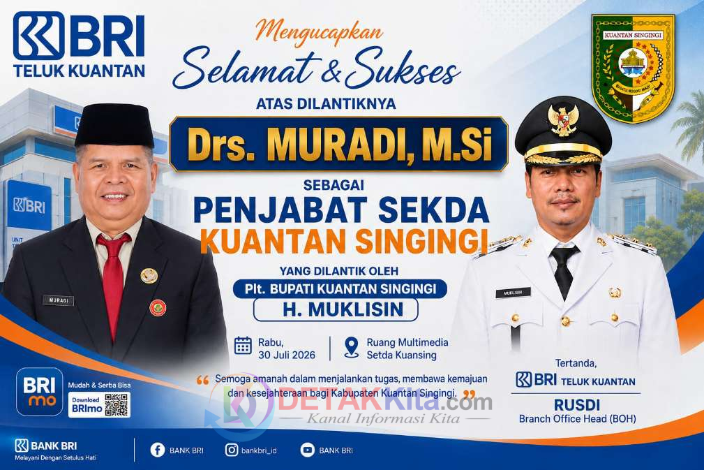 BRI Teluk Kuantan Ucapkan Selamat kepada Muradi — Siap Perkuat Sinergi Bersama Pemkab Kuansing
