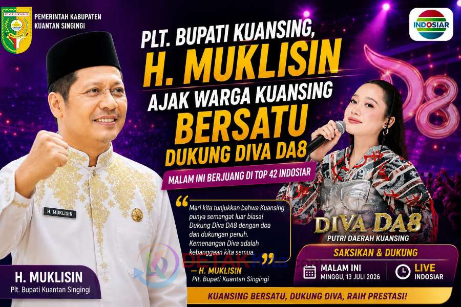Plt Bupati Muklisin Ajak Warga dan ASN Kuansing Bersatu Dukung Diva DA8 — Malam Ini Berjuang di Top 42 Indosiar