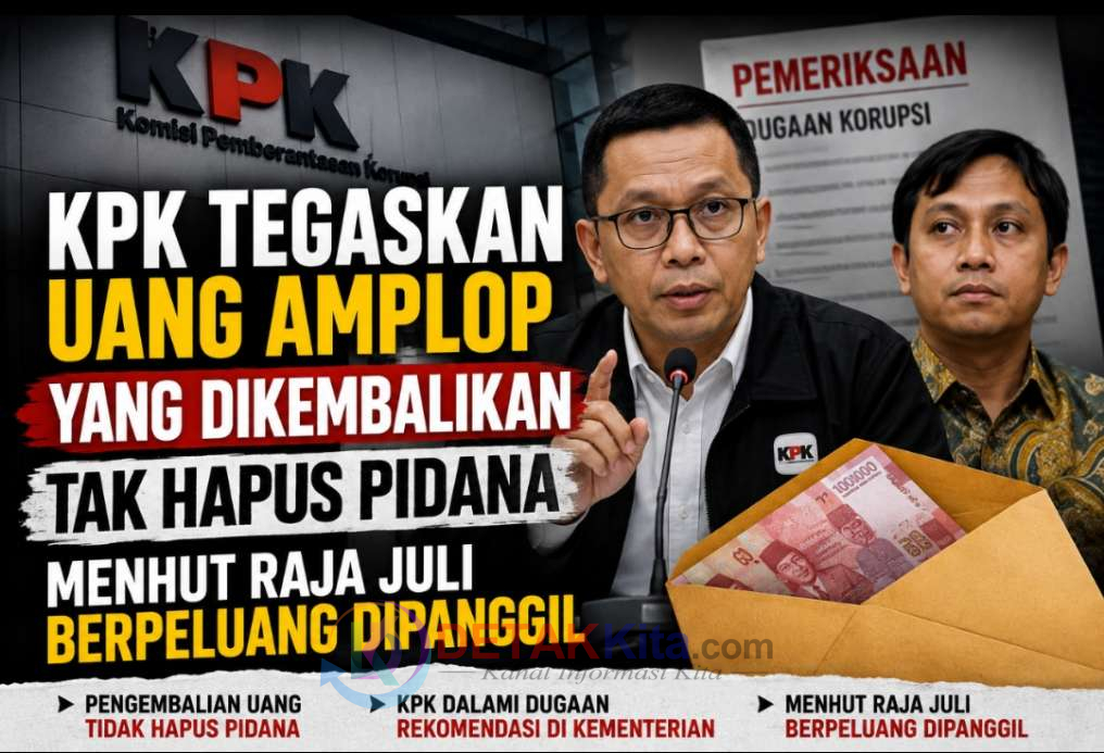 KPK Tegaskan Uang Amplop yang Dikembalikan Tak Hapus Pidana — Menhut Raja Juli Berpeluang Dipanggil