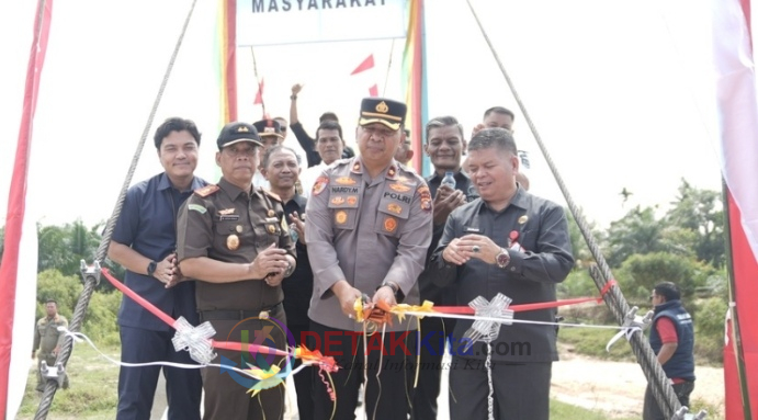 Akses Terputus Kini Terhubung! Jembatan Merah Putih Presisi di Jaya Kopah Resmi Berdiri — Polri Buktikan Pembangunan Tak Sekadar Janji