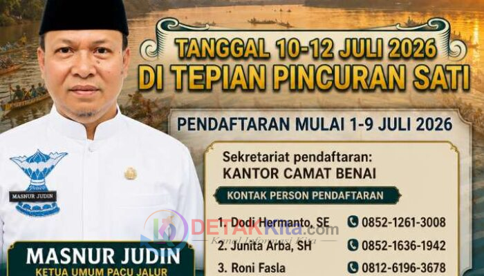 Hitung Mundur Dimulai! 54 Jalur Resmi Daftar — Technical Meeting Pacu Jalur Rayon III Benai Digelar Besok