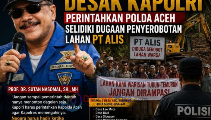 Prof Sutan Nasomal Desak Kapolri Perintahkan Polda Aceh Selidiki Dugaan Penyerobotan Lahan PT Alis