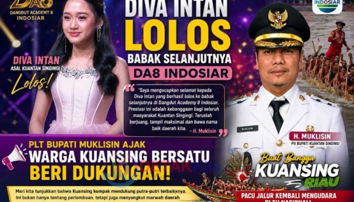 Diva Intan Lolos Babak Selanjutnya DA8 Indosiar — Plt Bupati Muklisin Ajak Warga Kuansing Bersatu Beri Dukungan