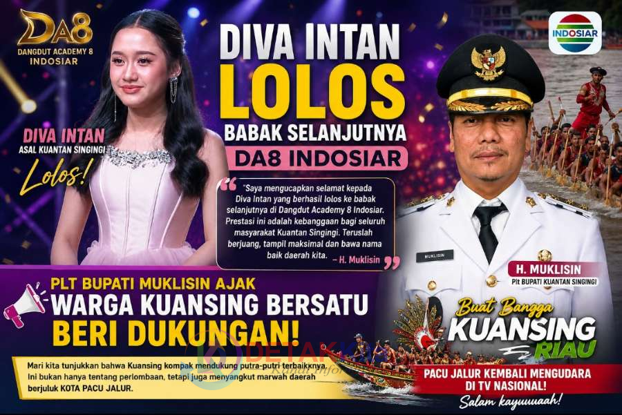 Diva Intan Lolos Babak Selanjutnya DA8 Indosiar — Plt Bupati Muklisin Ajak Warga Kuansing Bersatu Beri Dukungan