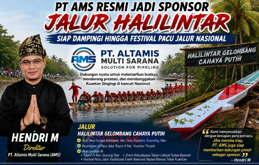 PT AMS Resmi Jadi Sponsor Jalur Halilintar — Siap Dampingi hingga Festival Pacu Jalur Nasional