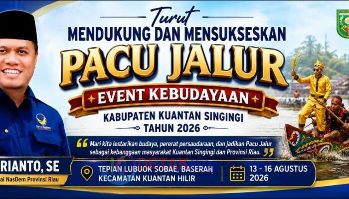 Yopi Arianto Pastikan Hadir di Pembukaan Festival Pacu Jalur Baserah 2026 — Muklisin Undang Langsung