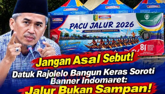 Jangan Asal Sebut! Datuk Rajolelo Bangun Keras Soroti Banner Indomaret: Jalur Bukan Sampan!
