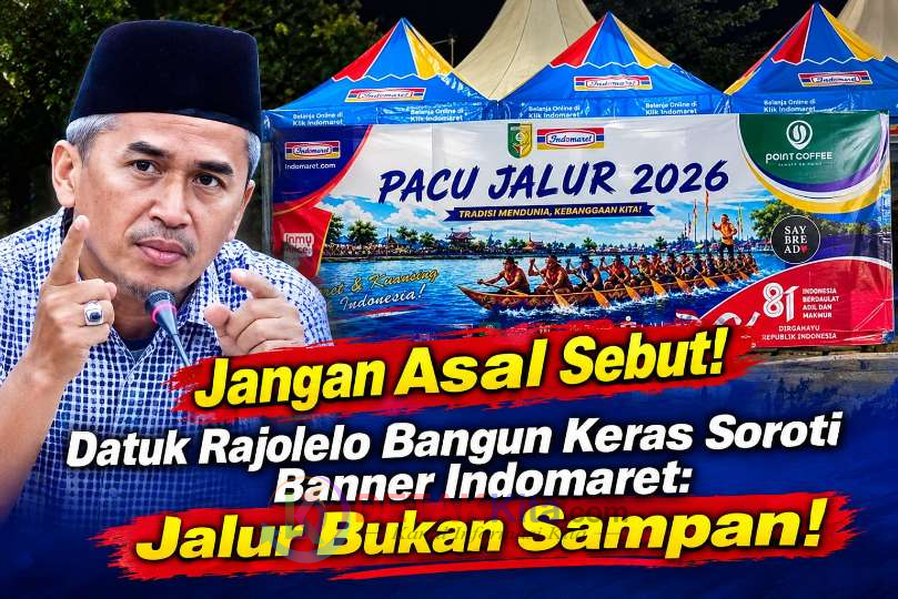 Jangan Asal Sebut! Datuk Rajolelo Bangun Keras Soroti Banner Indomaret: Jalur Bukan Sampan!